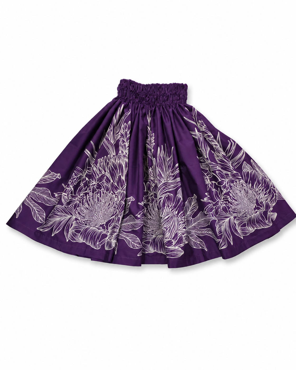 Purple Floral Pa'u and Bag Set