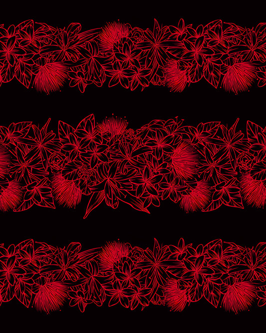 LW-24-945 Black Red Pa'u Skirt
