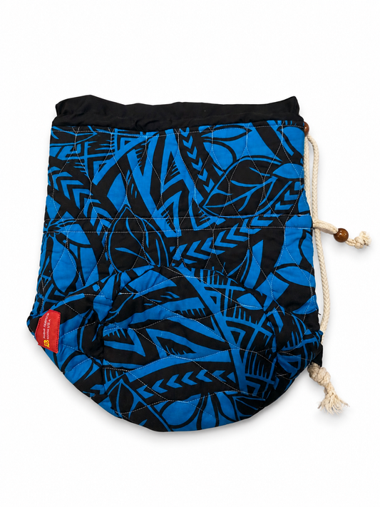Blue Tribal Quilted Ipu Bag
