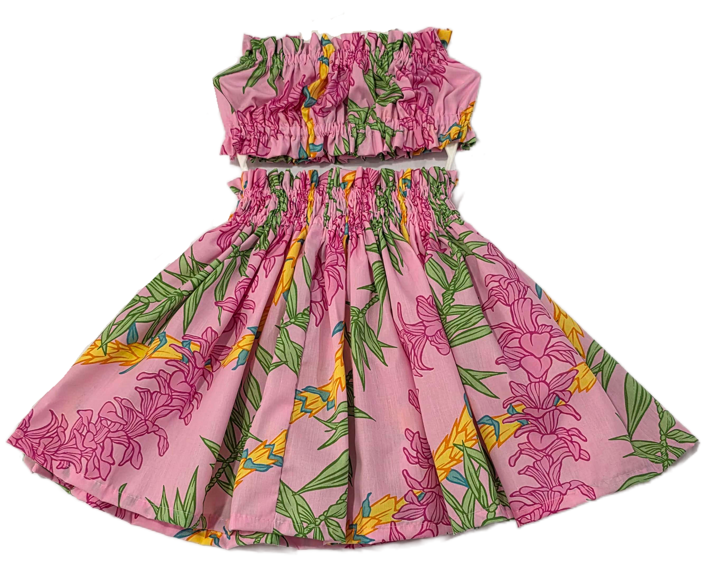 Leis Pink Keiki Pa'u Set (2-4yrs)