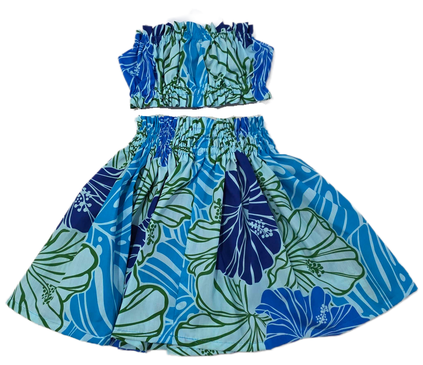 Hibiscus Blue Keiki Pa'u Set (2-4yrs)