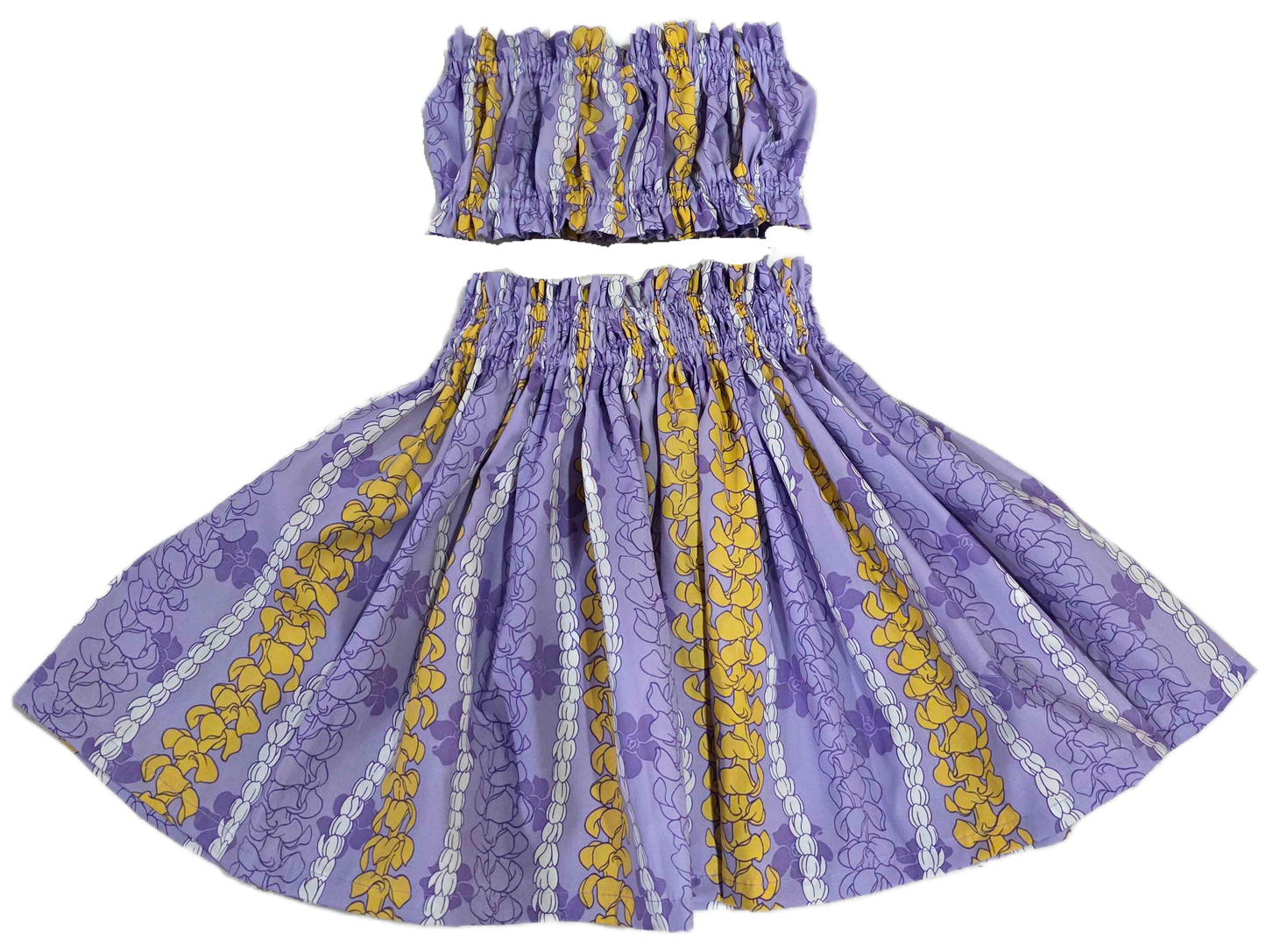 Purple Puakenikeni Keiki Pa'u Set (2-4yrs)