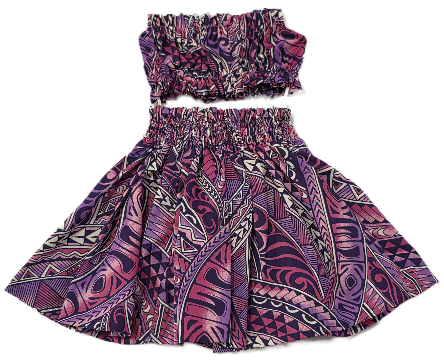 Purple Tribal Keiki Pa'u Set (2-4yrs)