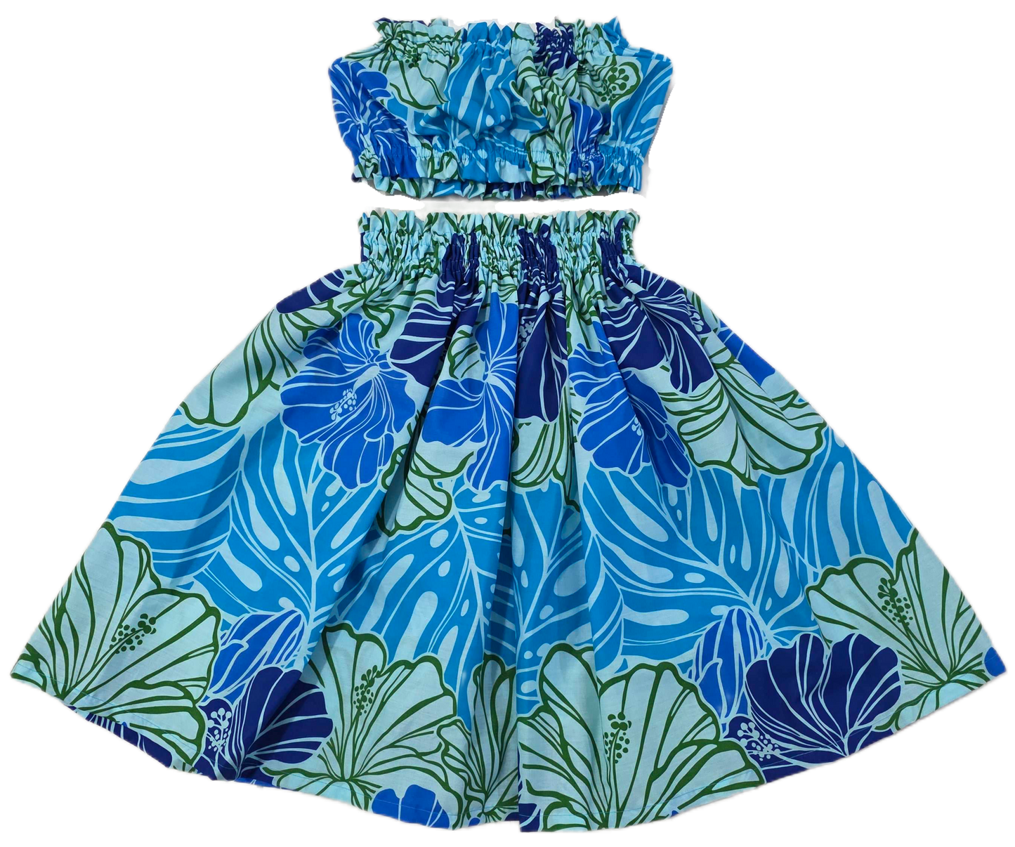 Hibiscus Blue Keiki Pa'u Set (5-12yrs)