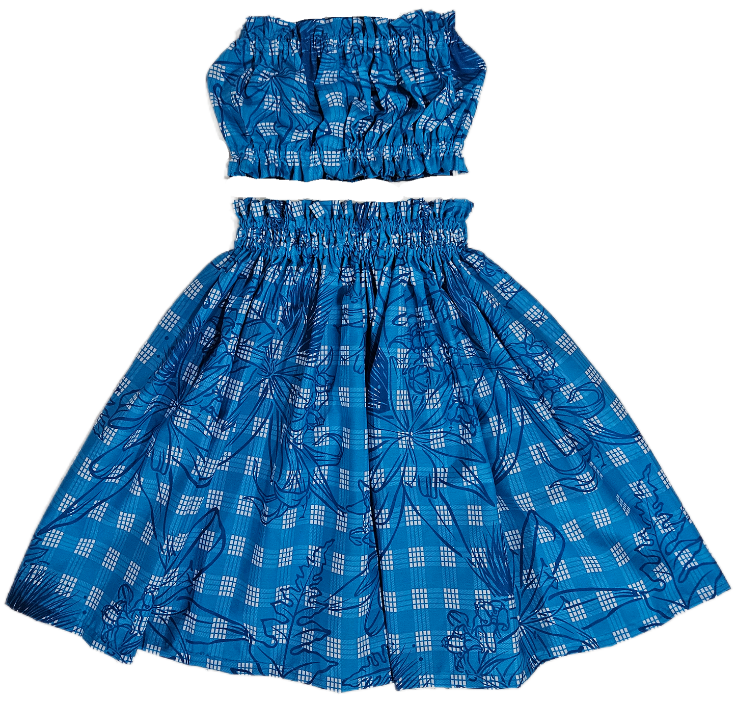 Blue Palaka Designs Keiki Pa'u Set (5-12yrs)