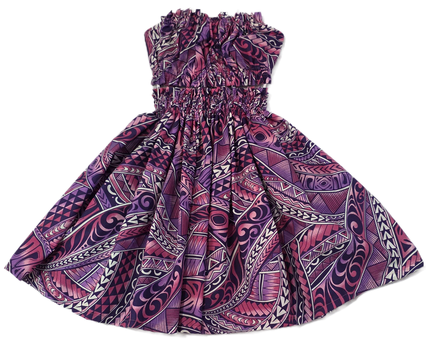 Purple Tribal Keiki Pa'u Set (5-12yrs)
