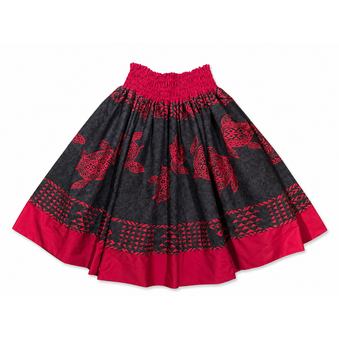 Tiare Red Honu Reversible Pa'u Skirt