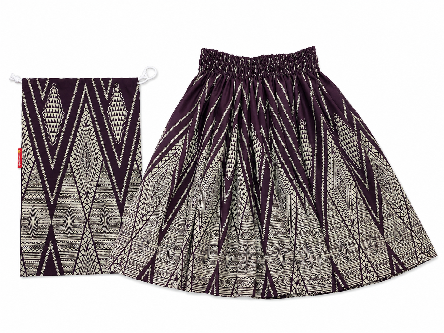 Dark Purple Pa'u and Bag Set