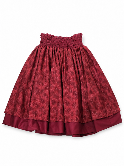 Hibiscus Pink Maple Red Reversible Pa'u Skirt
