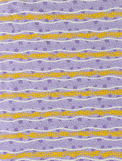 Purple Puakenikeni Pa'u Skirt