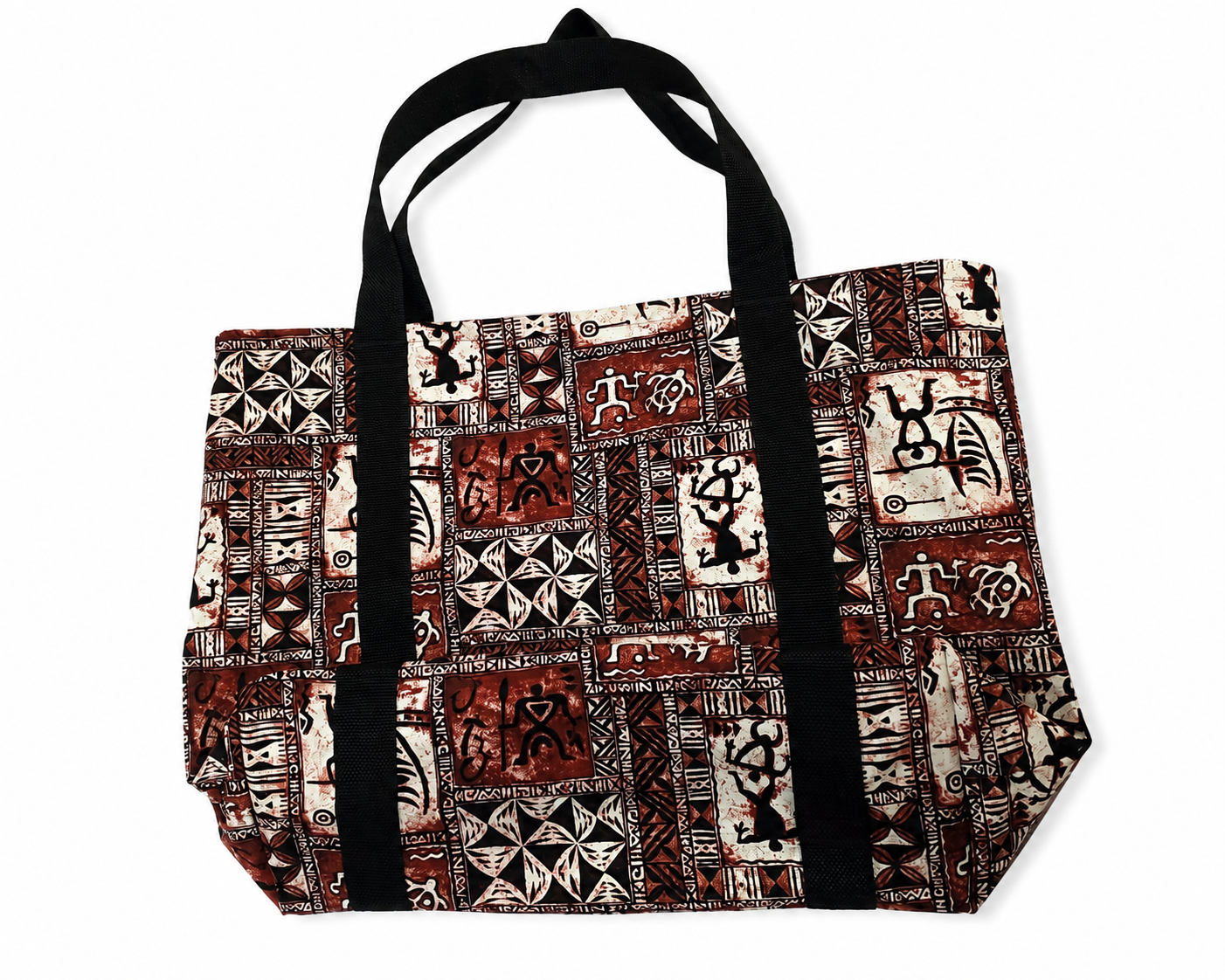 Heavyweight Reversible Tote Bag - Tribal and Ki'i Pohaku