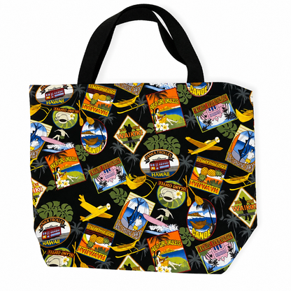 Heavyweight Reversible Tote Bag - Sign of the Times and Ki'i Pohaku