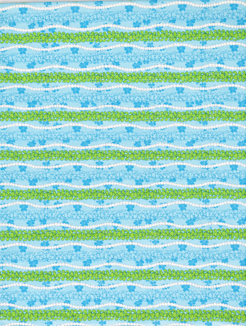 Blue Puakenikeni Pa'u Skirt