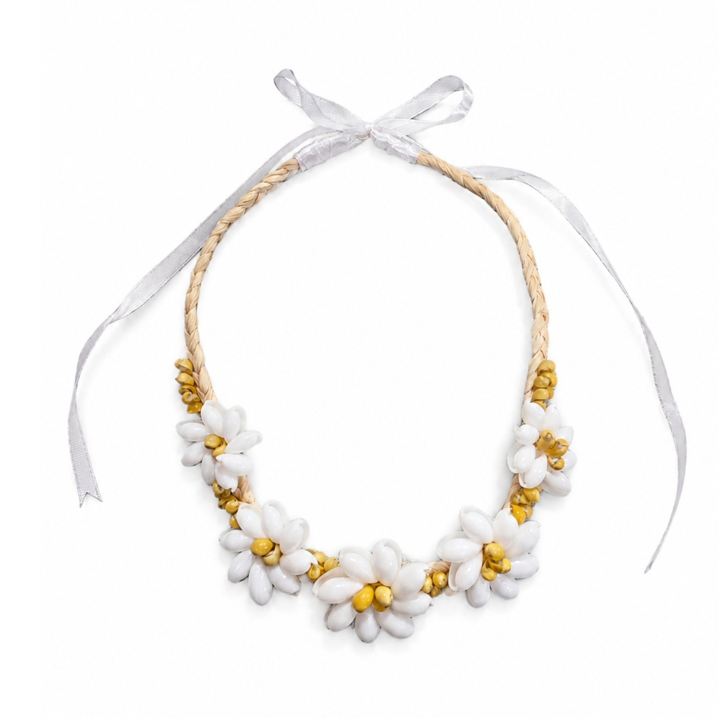 Shell Rosette Necklace - Yellow
