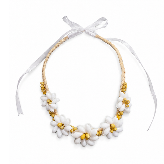 Shell Rosette Necklace - Yellow