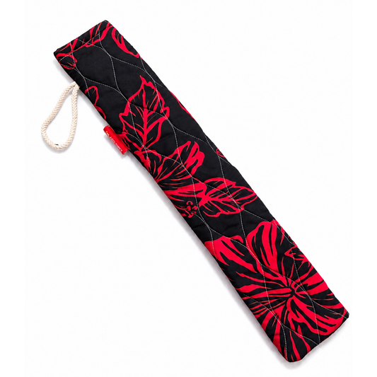 Quilted Pu'ili Case - Red Hibiscus