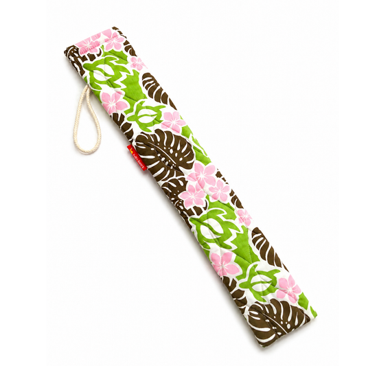 Quilted Pu'ili Case - Floral Honu