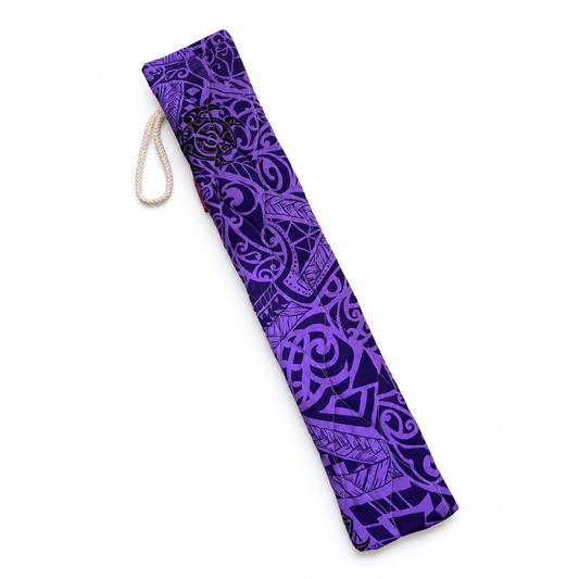 Quilted Pu'ili Case - Purple Tribal Turtles