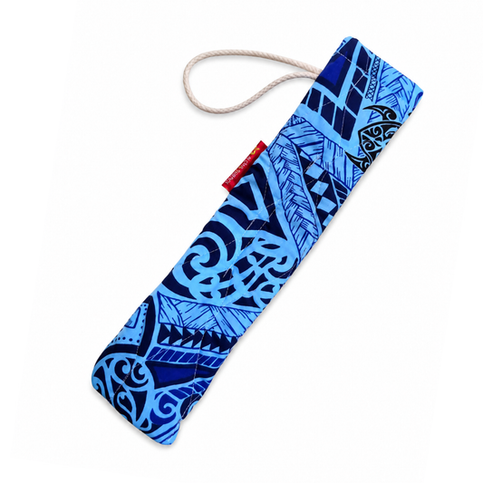 Quilted Kala'au Case - Blue Tribal Turtle
