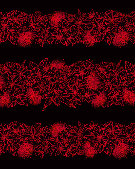 LW-24-945 Black Red Pa'u Skirt