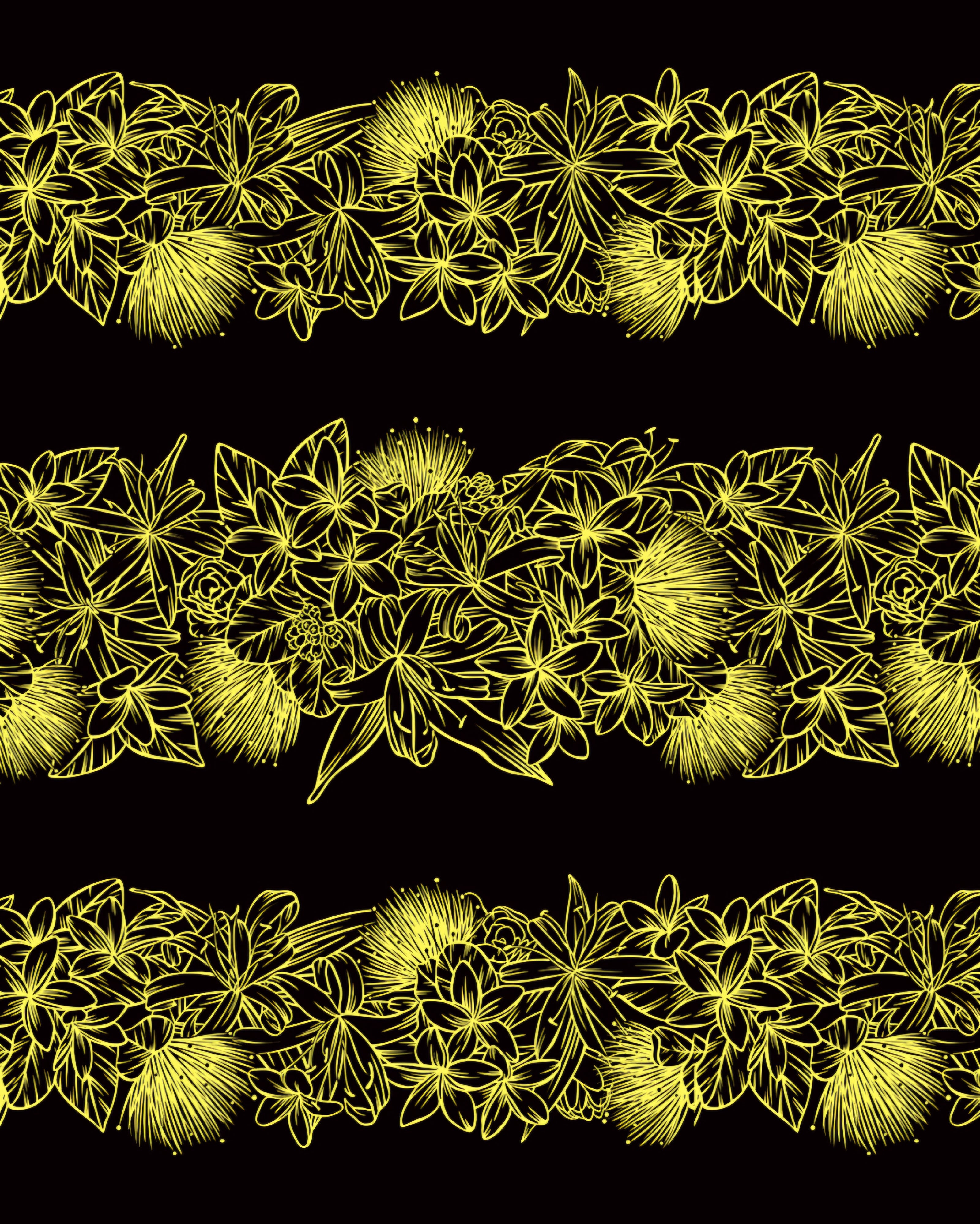 LW-24-945 Black Yellow – Aloha Fabrics Hula & Crafts