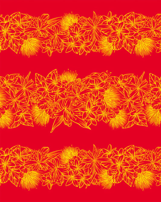 LW-24-945 Red Yellow Pa'u Skirt