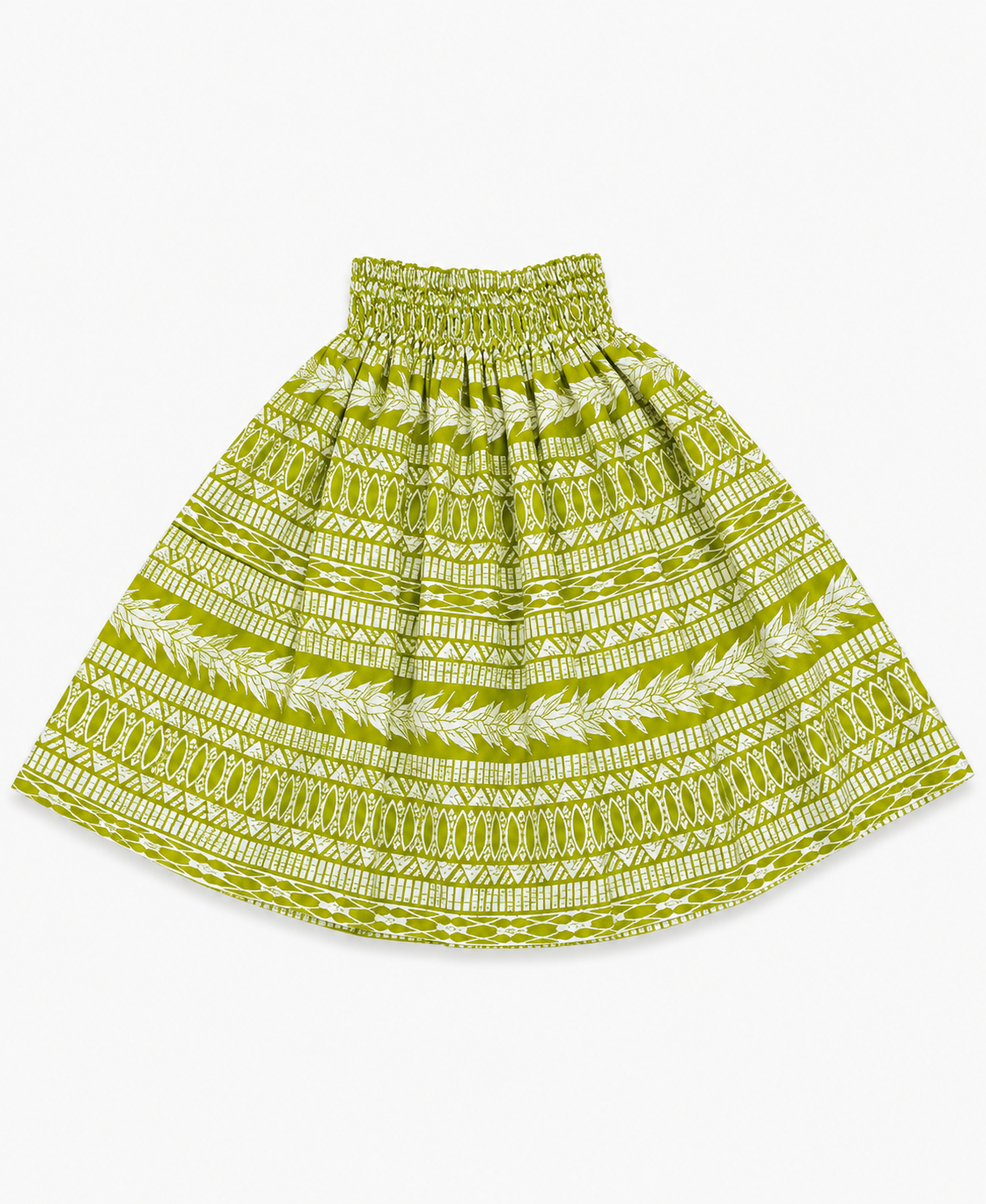 Green Tribal Lines Pa'u Skirt