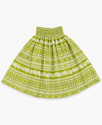 Green Tribal Lines Pa'u Skirt