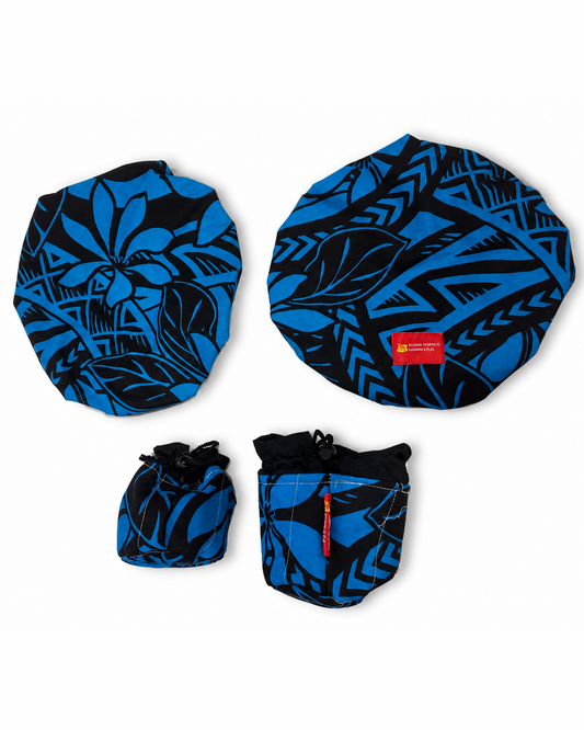 'Uli'uli Covers Blue Black Tribal