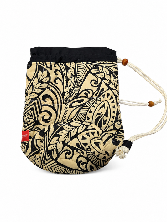 Beige Tribal Quilted Ipu Bag