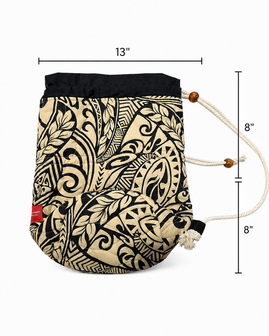 Green Tribal Turtle Quilted Ipu Bag
