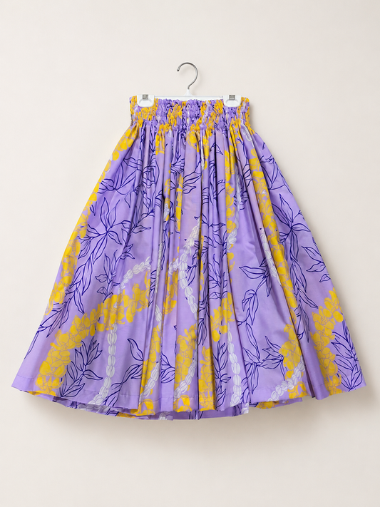 Purple Puakenikeni Lei Pa'u Skirt