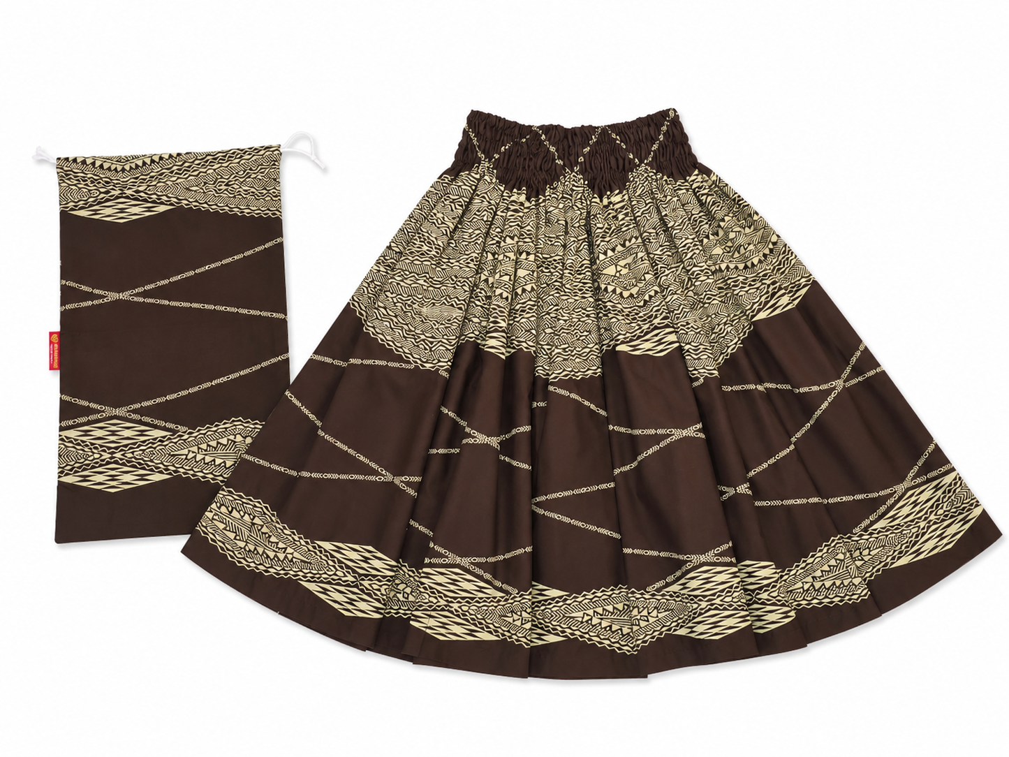 Brown Pa'u and Bag Set