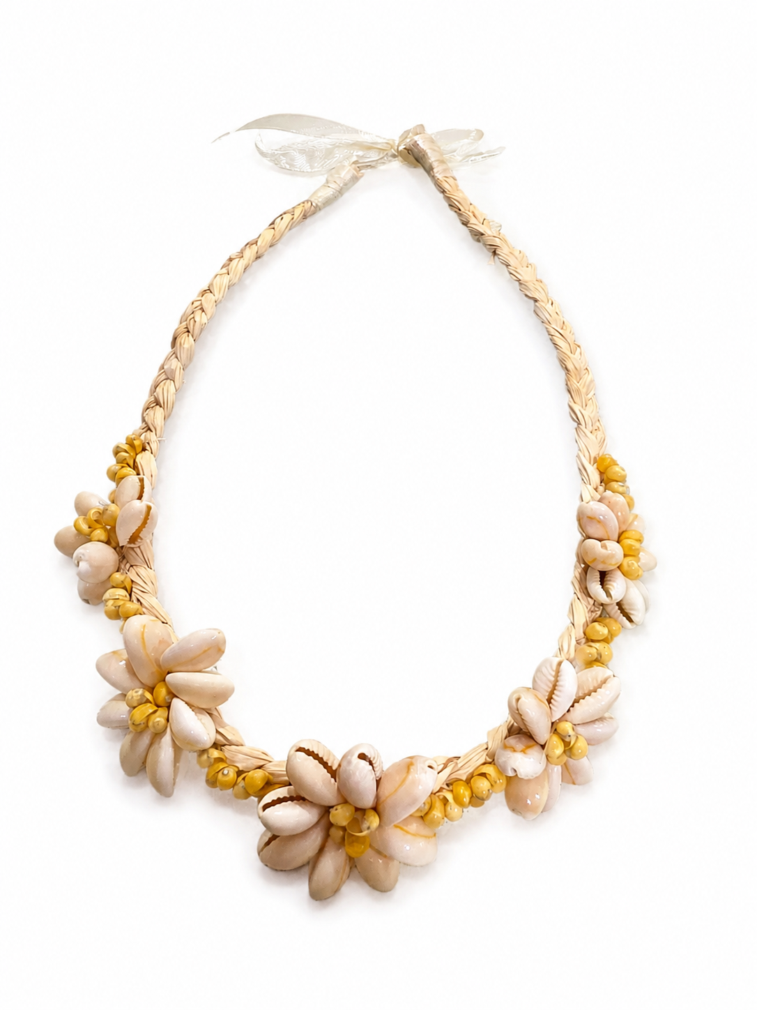 Shell Rosette Necklace - Tan