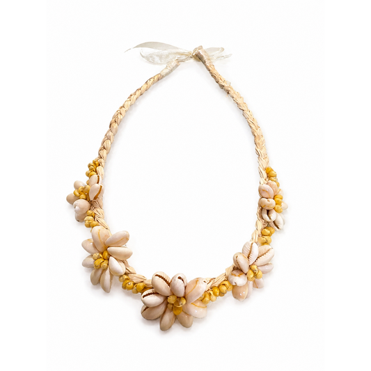 Shell Rosette Necklace - Tan