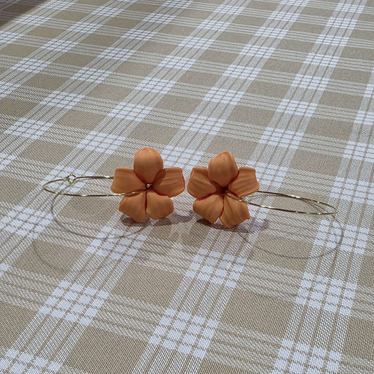 Single Puakenikeni Hoop Earrings