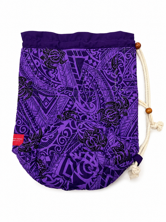 Purple Tribal Turtle Quilted Ipu Bag