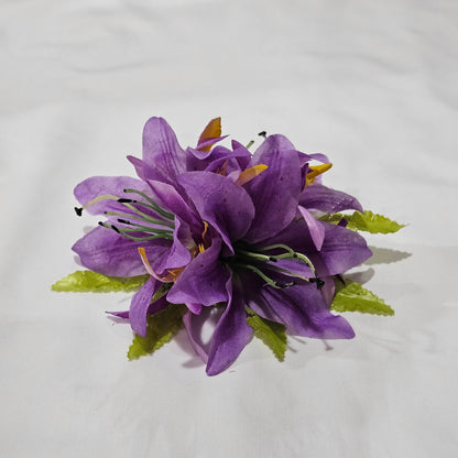 Purple Lily Hair Clip