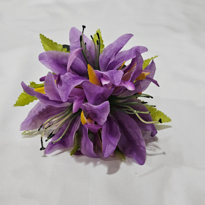 Purple Lily Hair Clip