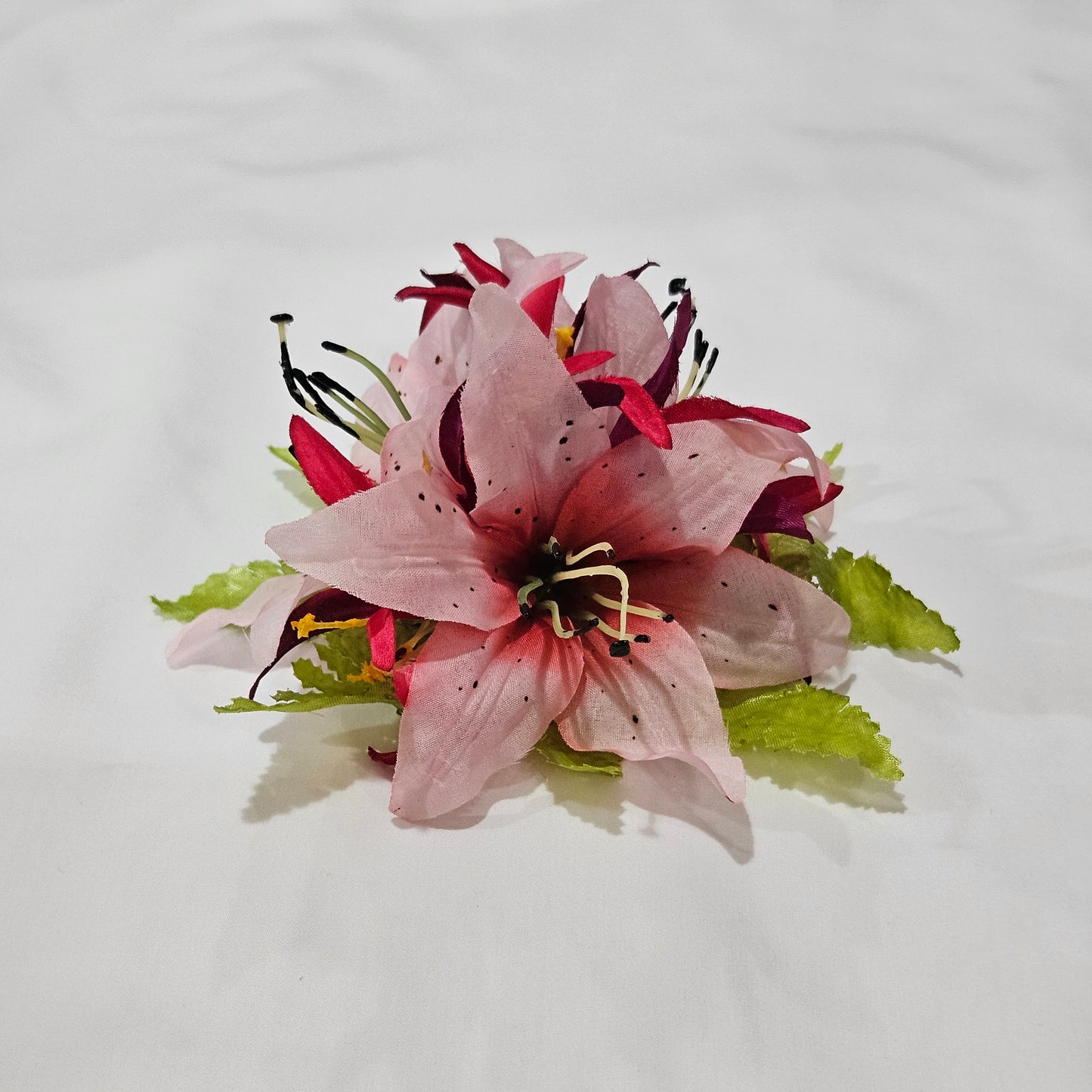 Pink Lily Hair Clip