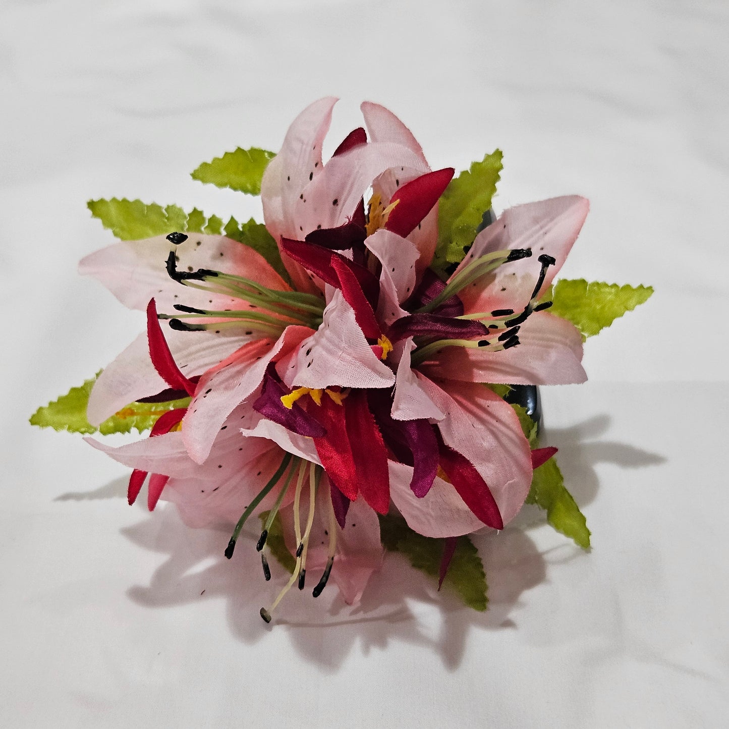 Pink Lily Hair Clip