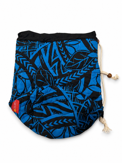 Blue Tribal Quilted Ipu Bag