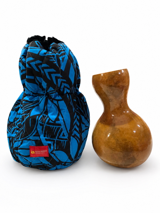 Blue Tribal Quilted Ipu Bag