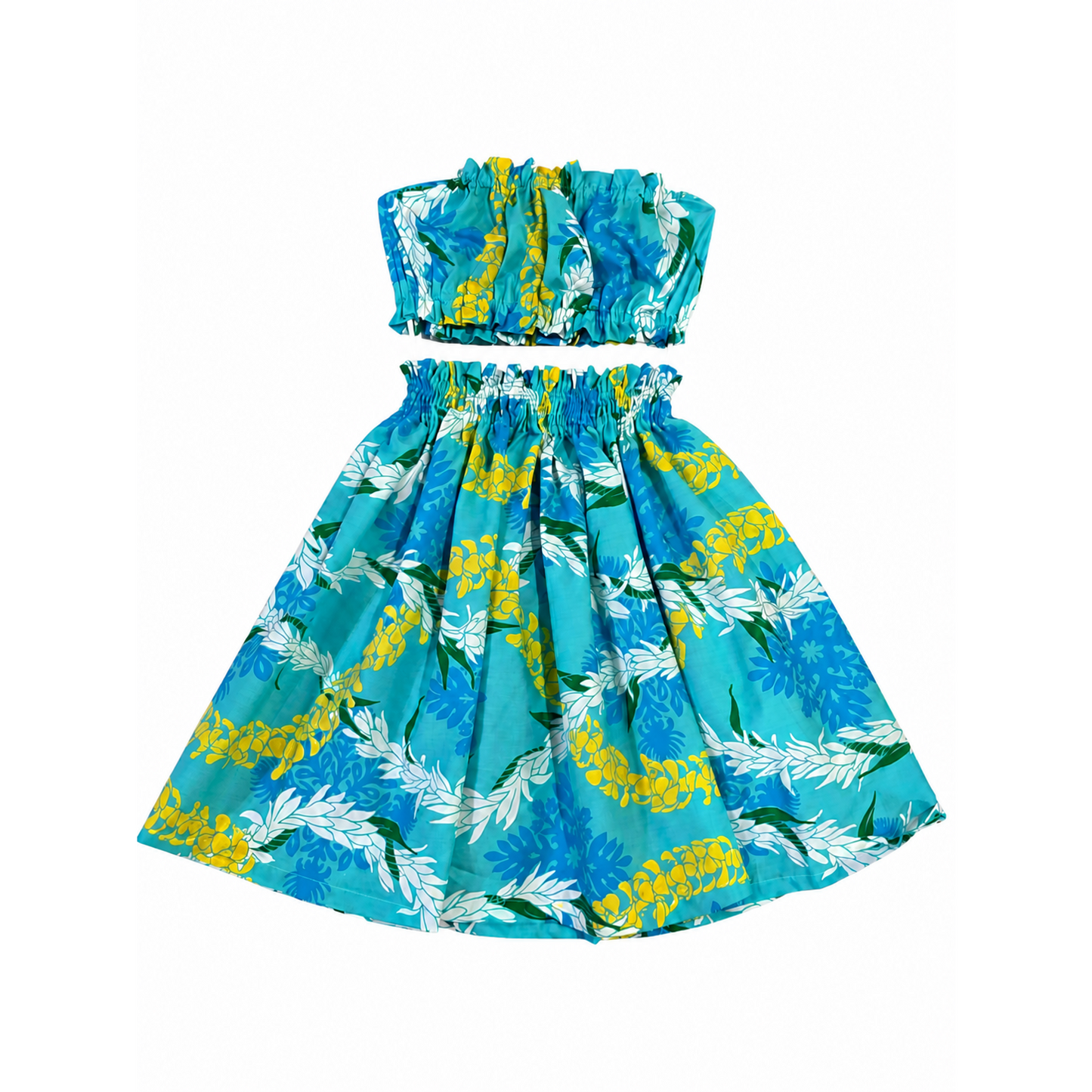 Blue Quilt Leis Keiki Pa'u Set