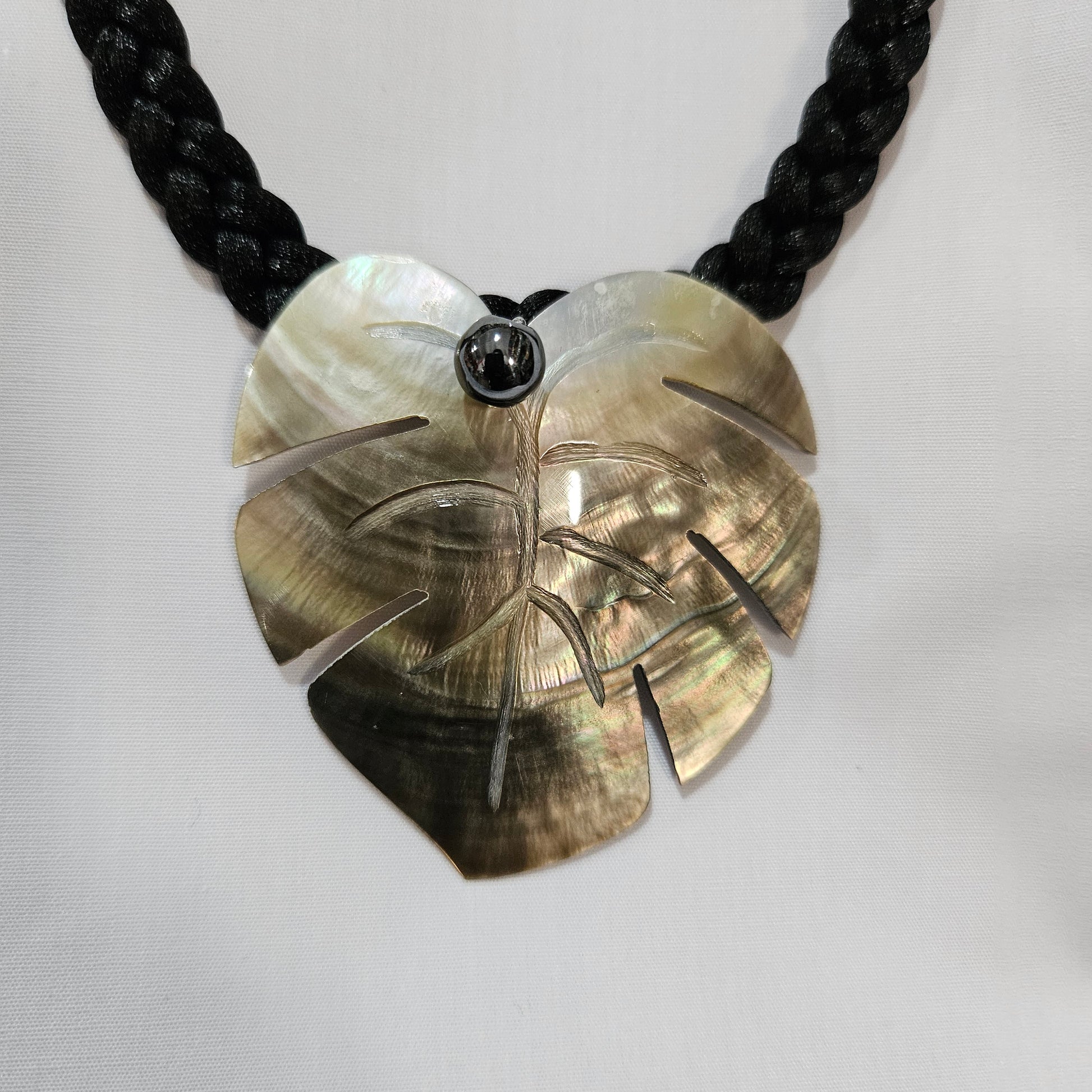 monstera necklace Young Monstera Shell Necklace
