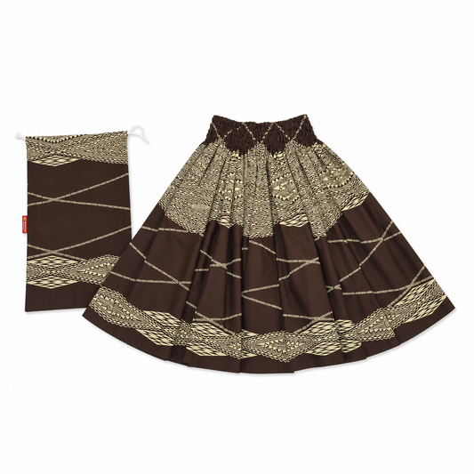 Brown Pa'u and Bag Set