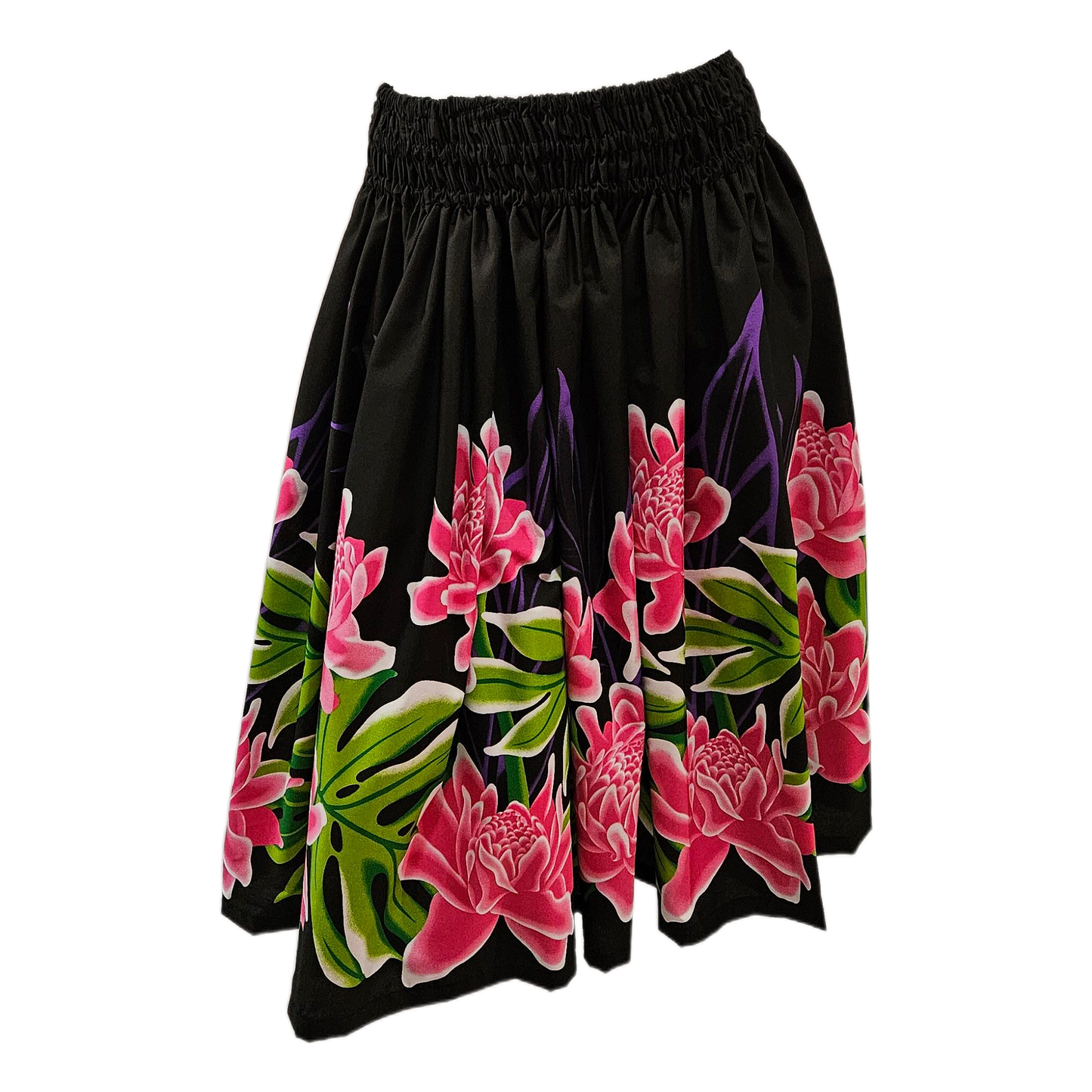 Ginger with Monstera Pa'u Skirt