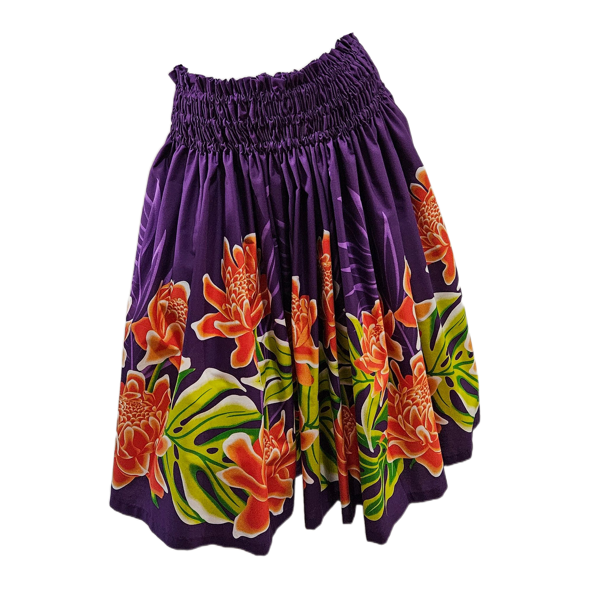 Ginger with Monstera Pa'u Skirt