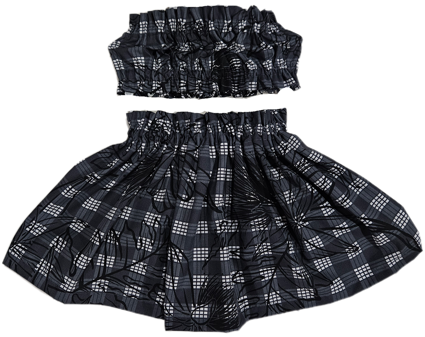 Black Palaka Designs Keiki Pa'u Set