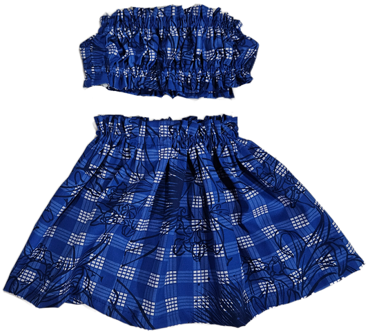 Blue Palaka Designs Keiki Pa'u Set (0-12months)